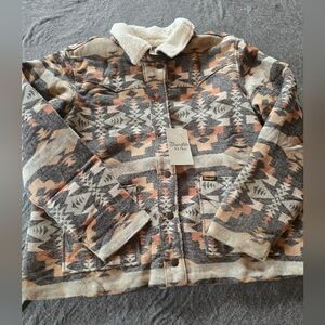 Wrangler Aztec Pattern Jacket - Gray, Tan, Cream